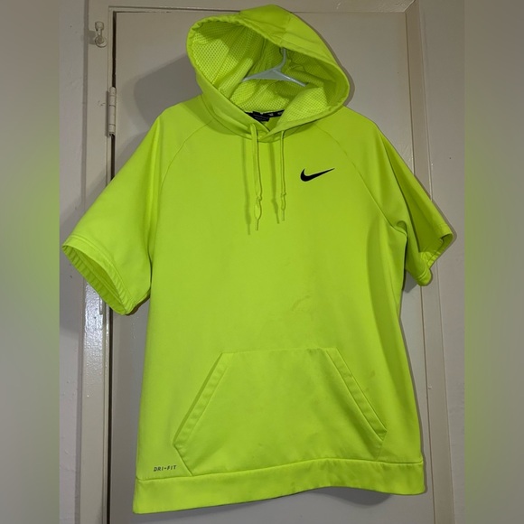 Nike Lime Green Dri-FIT Hoodie - Picture 1 of 4